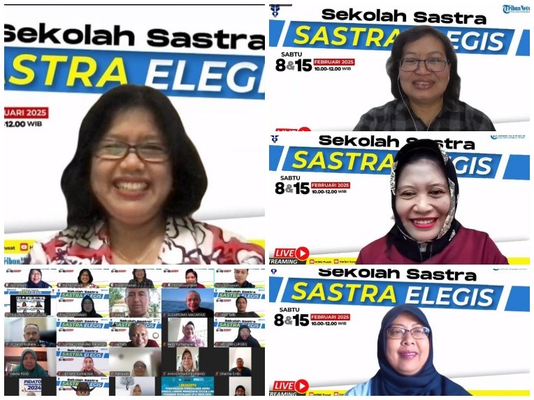 Gambar 1. Foto Bersama pemateri, moderator dan ketua HISKI