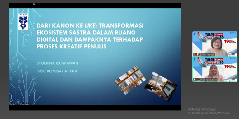 Presentasi Syukrina Rahmawati, M.Hum. (Universitas Mataram)